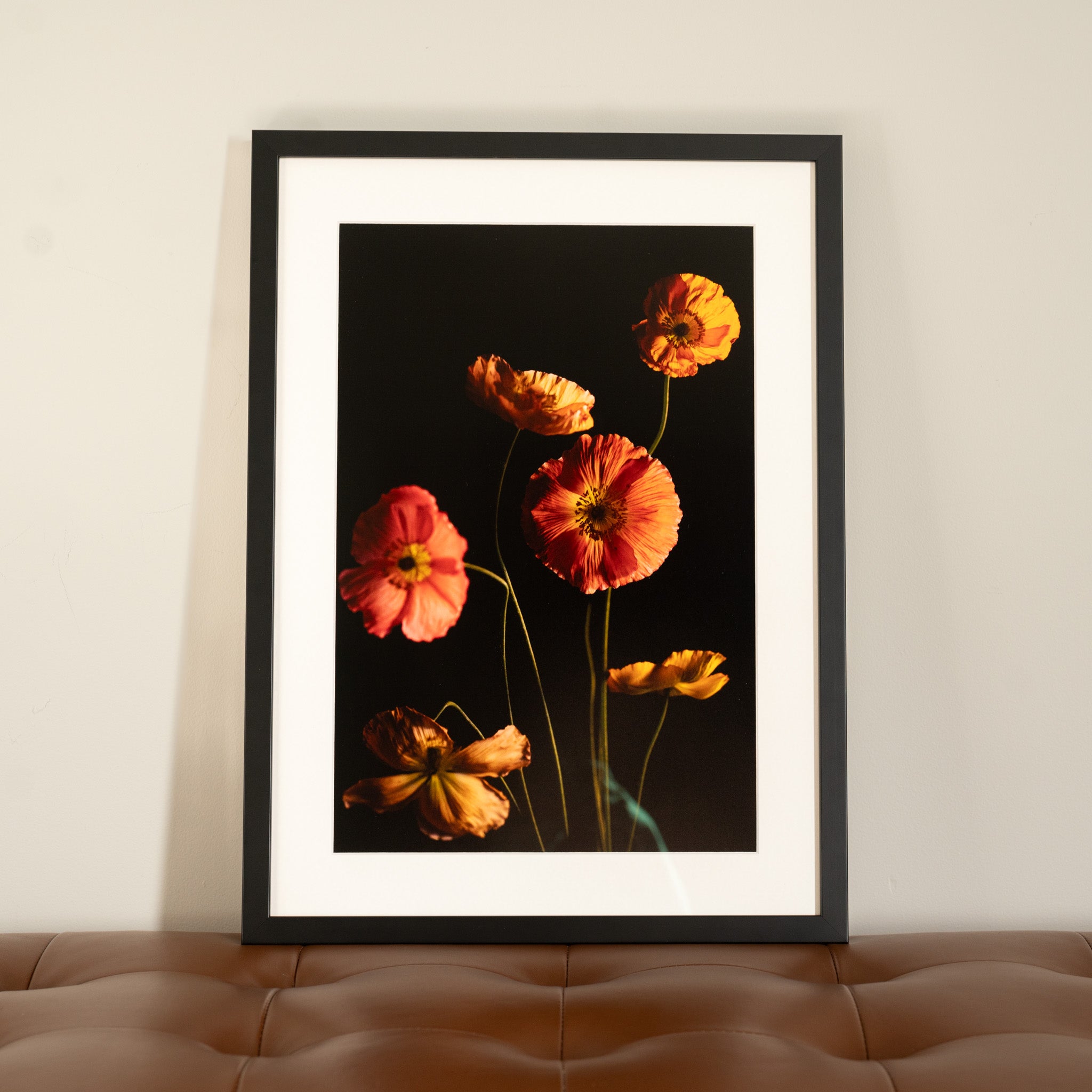 fine art print with poppy flowers