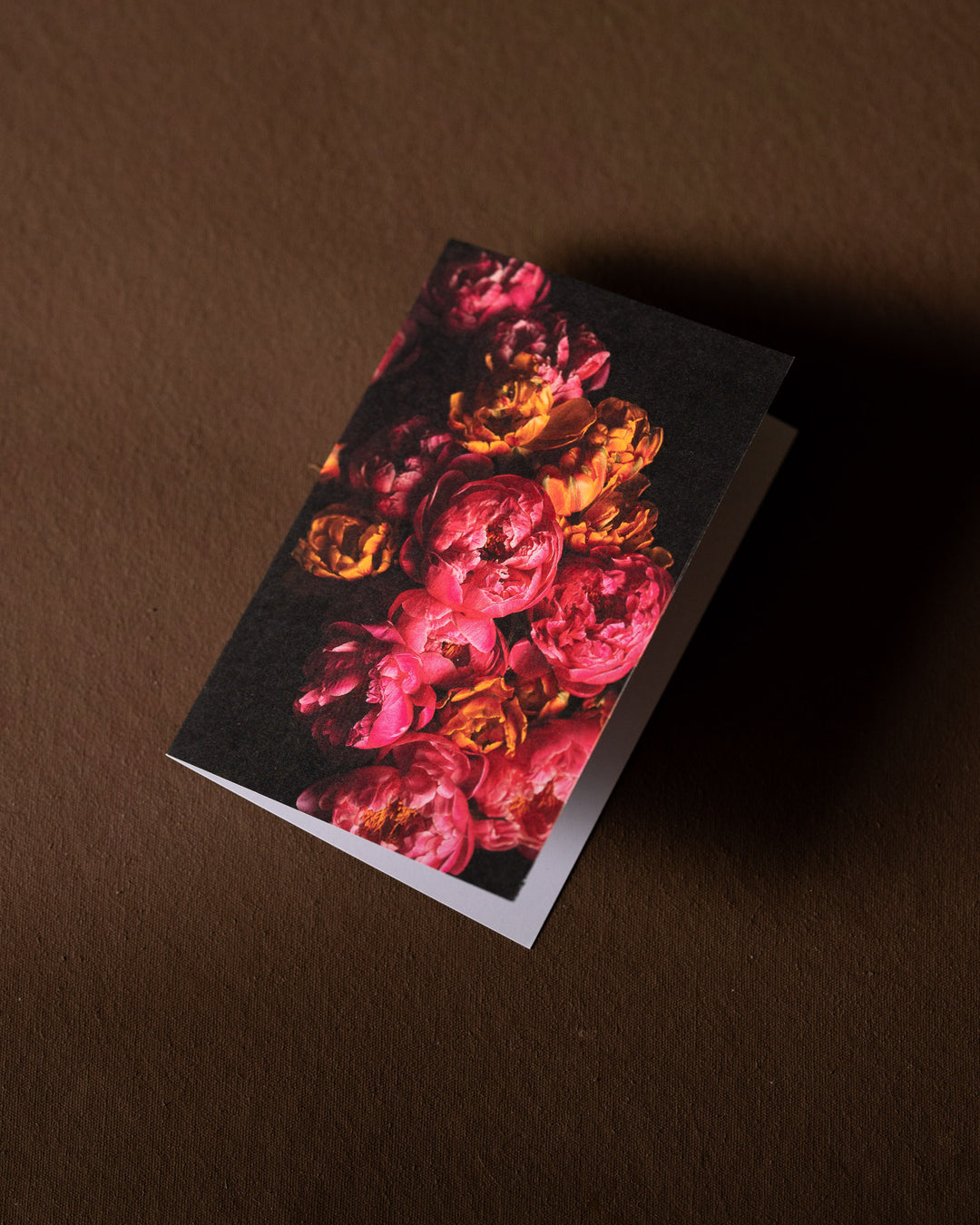 coral peonies and princess tulips gift card for all occasions